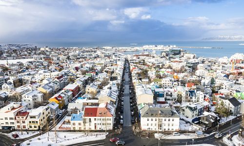Výhled na Reykjavík