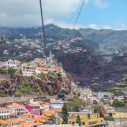 Jízda lanovkou nad Funchalem