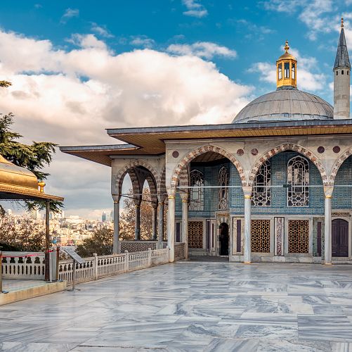 Nahlédnutí do sultánova harému v paláci Topkapi