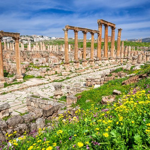 Zhlédnutí souboje gladiátorů v Jerashi