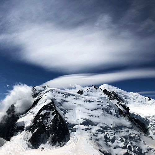 Pohled na Mont Blanc zblízka