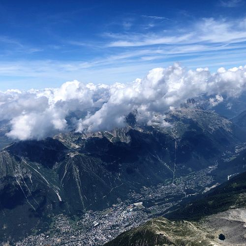 Pohled na Mont Blanc zblízka