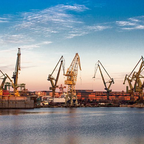 Plavba lodí na Westerplatte