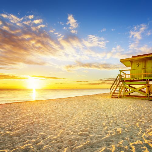 Odpočinek na plážích na Miami Beach