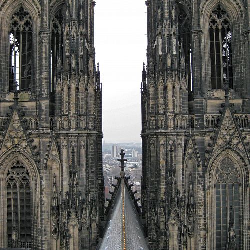 Výhled z věže Kolínského dómu