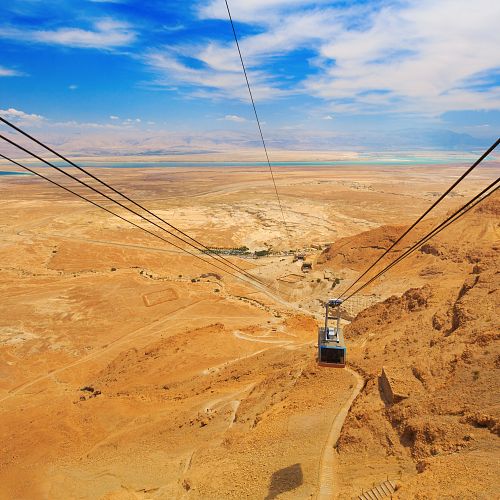 Výlet lanovkou na Masadu