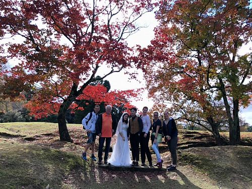 Naši cestovatelé zažili i krásnou podzimní japonskou svatbu