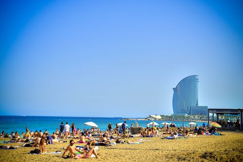 Nejznámější pláž v Barceloně Braceloneta