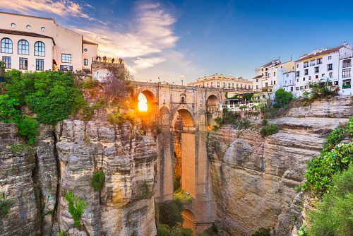 Most Puente Nuevo v nejkrásnějším městě Andalusie Ronda