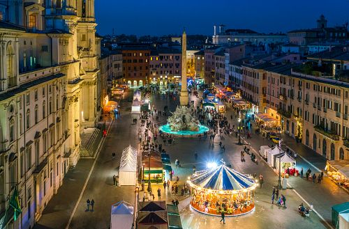 Vánoční trhy na Piazza Navona
