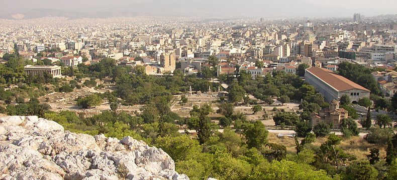 Výhled z Areopagu na město