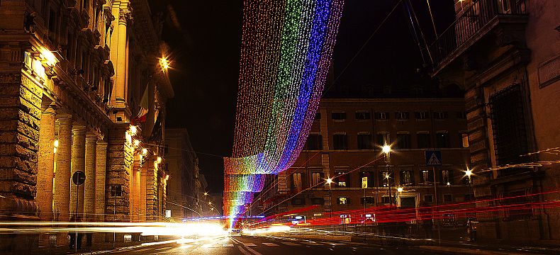 Vánoční Via del Corso