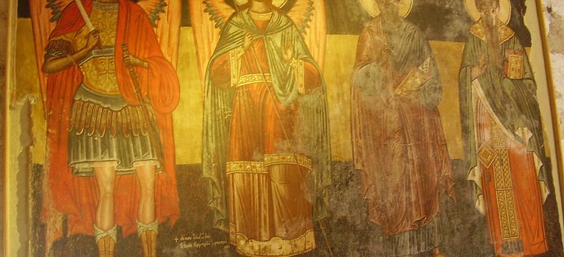Fresky archandělů Michaela a Gabriela