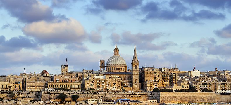 Hlavní město Malty La Valletta bylo založeno v 16. stol. velmistrem johanitů Jeanem de La Valette
