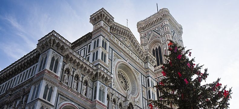 Florentský dóm s vánočním stromem 