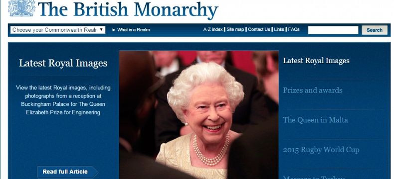 Královna jde s dobou - oficiální webové stránky britské monarchie