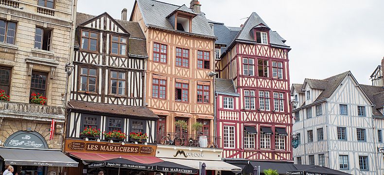 Typické domy Rouenu