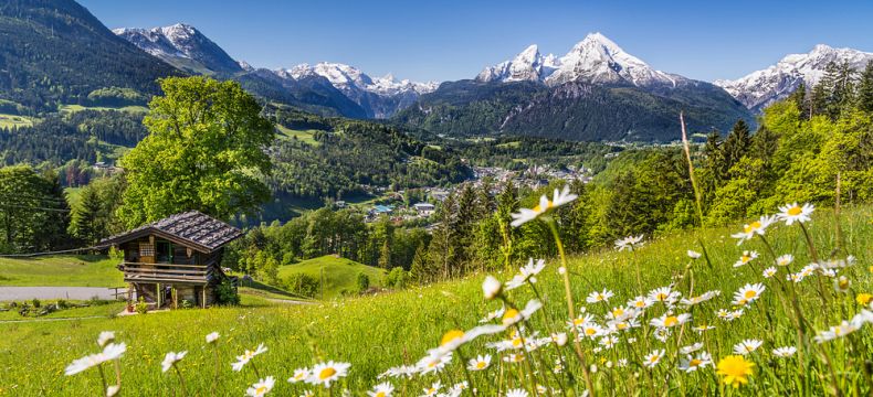 Krásná příroda v bavorské oblasti Berchtesgaden
