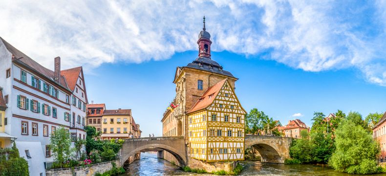Historické jádro města Bamberg je zapsáno na seznam UNESCO 