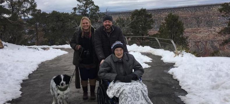 Rose Torphy se do Grand Canyonu vydala se svou rodinou letos v lednu