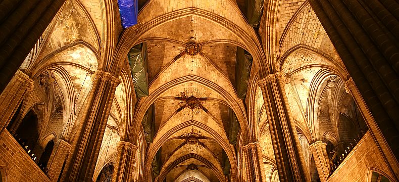 Ukázka gotické architektury v Barceloně