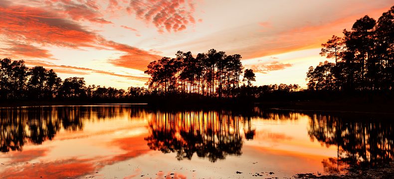 Západ slunce v parku Everglades