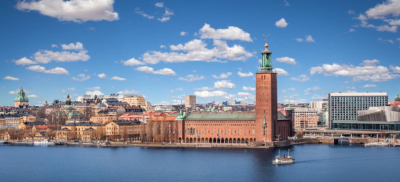 Pohled na stockholmskou radnici
