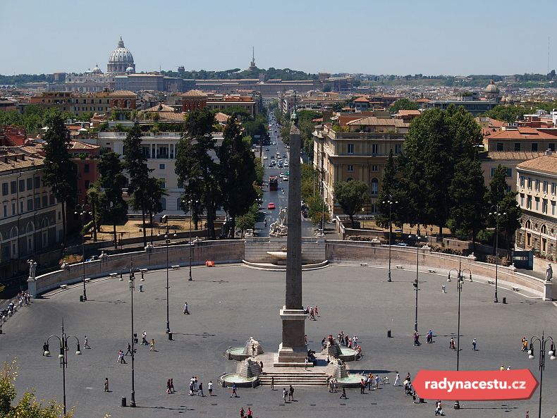 Obelisk Flaminio na Piazza del Popolo