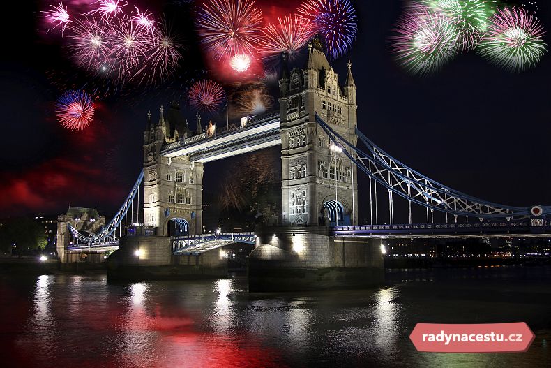 Oslavy Nového roku v Londýně bývají velkolepé