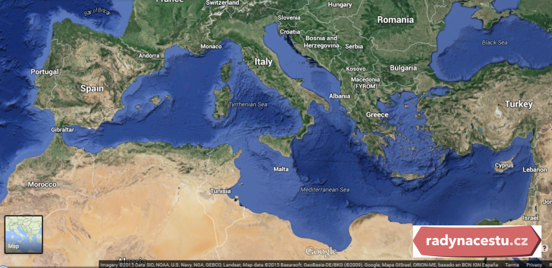 Mapa Středomoří