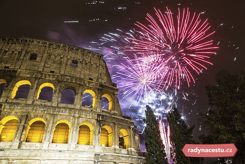 Silvestrovské ohňostroje v Římě