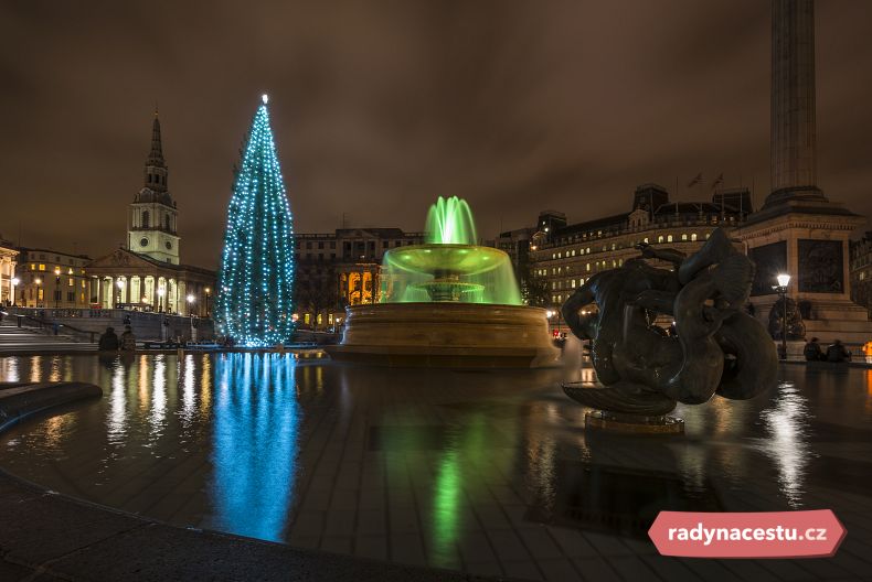 Vánoční strom na Trafalgar Square