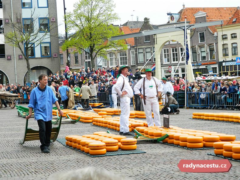 Nedělní trhy ve městě sýrů Alkmaaru