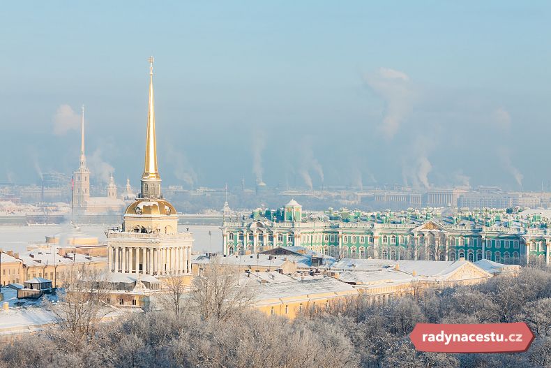 Zimní pohled na Petrohrad