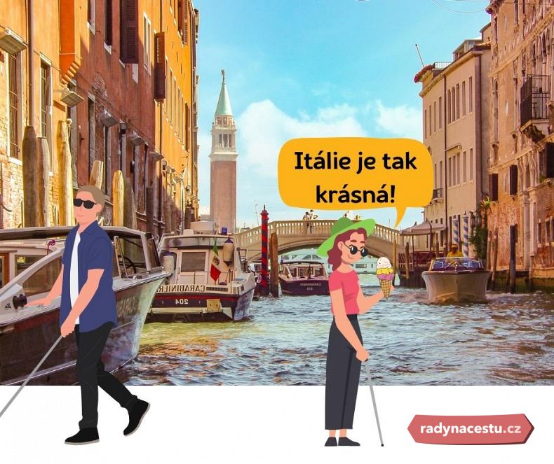 Slepí cestovatelé obdivují Itálii