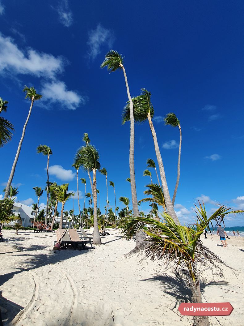 Hotelová pláž v Punta Cana