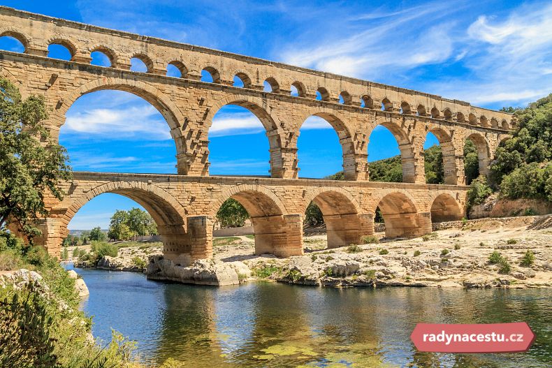 Pont du Gard, nejznámější francouzský akvadukt