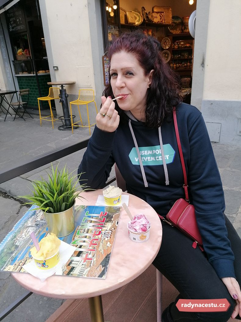 Ochutnávání italské zmrzliny ve Florencii