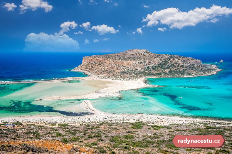 Ostrov Gramvousa nazývaný také jako „řecký Karibik