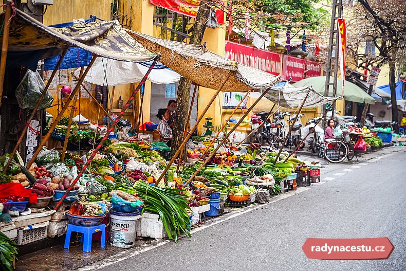 Návštěva největší tržnice v Hanoji