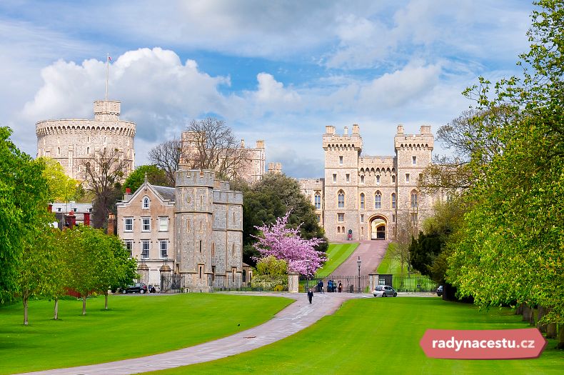 Královský hrad Windsor na jaře