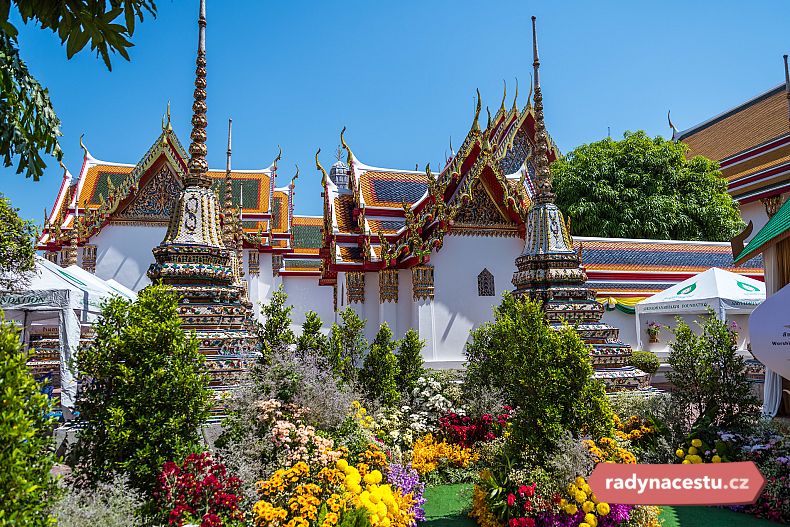 Bangkokský chrám Wat Pho s překrásnými zahradami