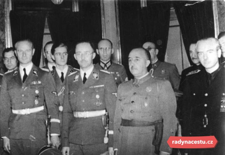 Franco při setkání s Himmlerem