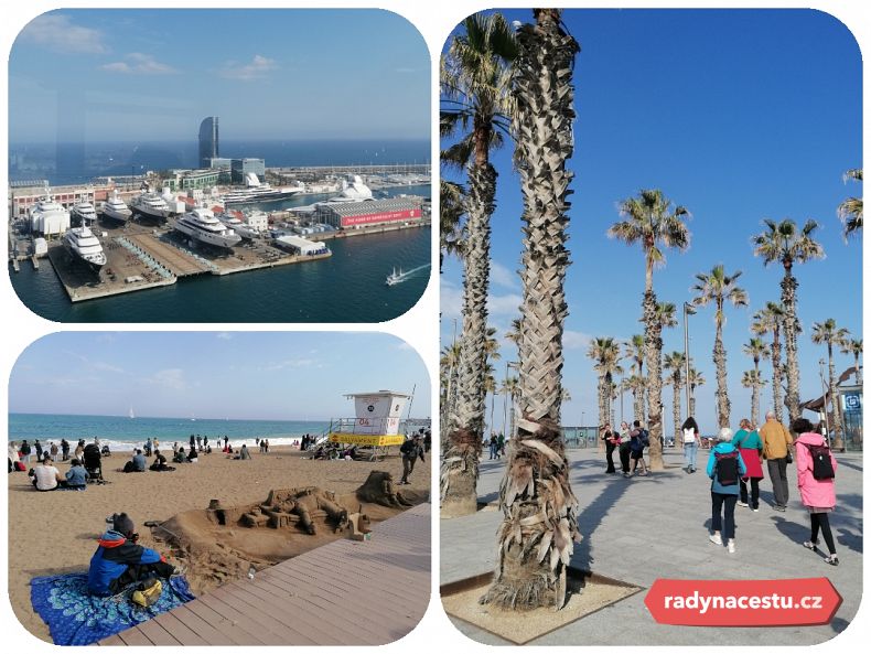 Procházky po pláži a promenádě v Barceloně