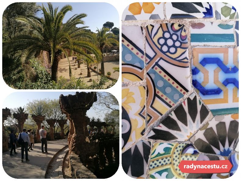 Detaily z návštěvy Parc Güell