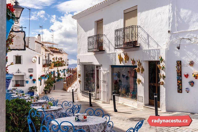 Krásné uličky ve městě Mijas