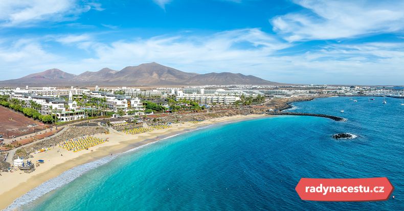 Krajina s pláží Playa Blanca, Lanzarote