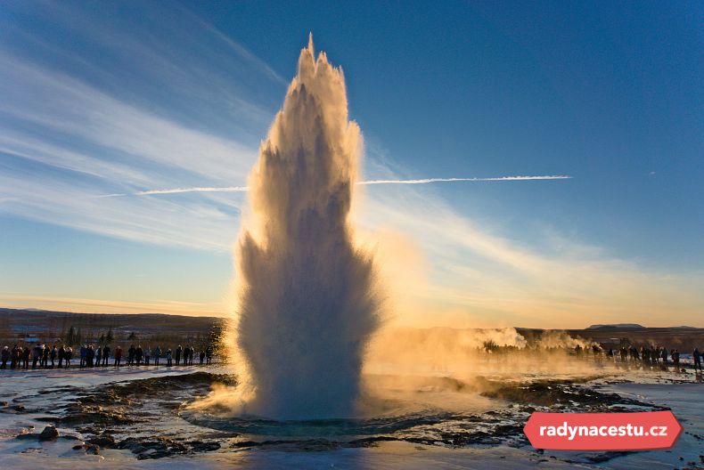 Nejstarší zaznamenaný gejzír Strokkur