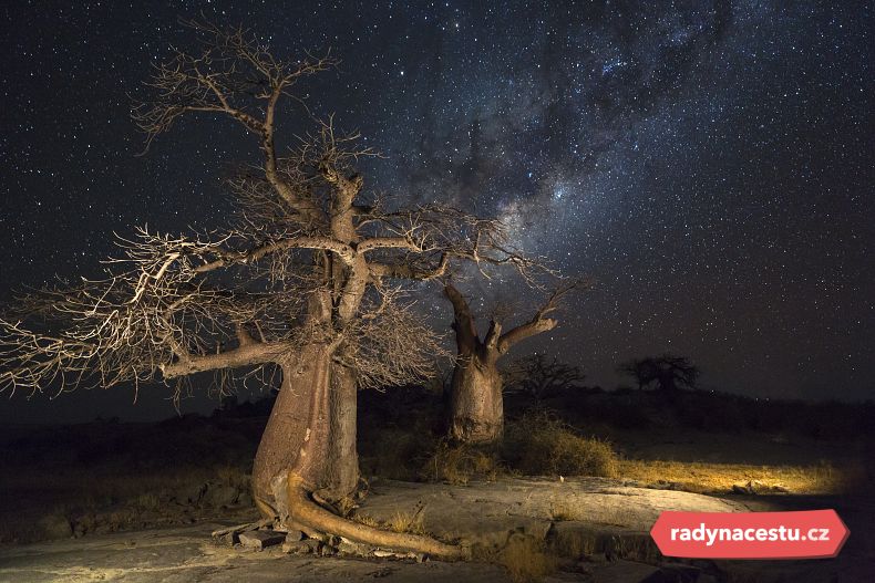 V Makgadikgadi si užijete pozorování hvězd a Mléčné dráhy