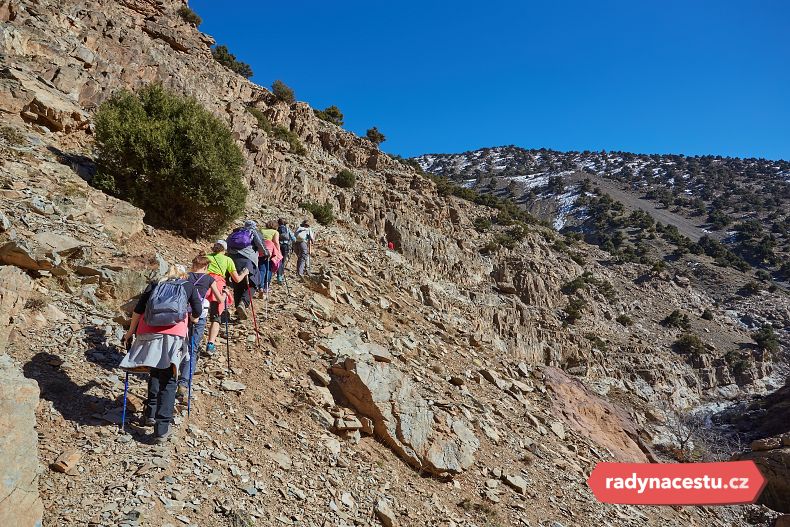 Jebel Toubkal v pohoří Atlas v Maroku